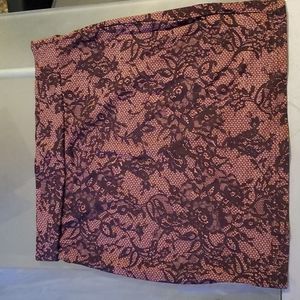 New without tags Medium stretchy pencil skirt with nude and black lace pattern